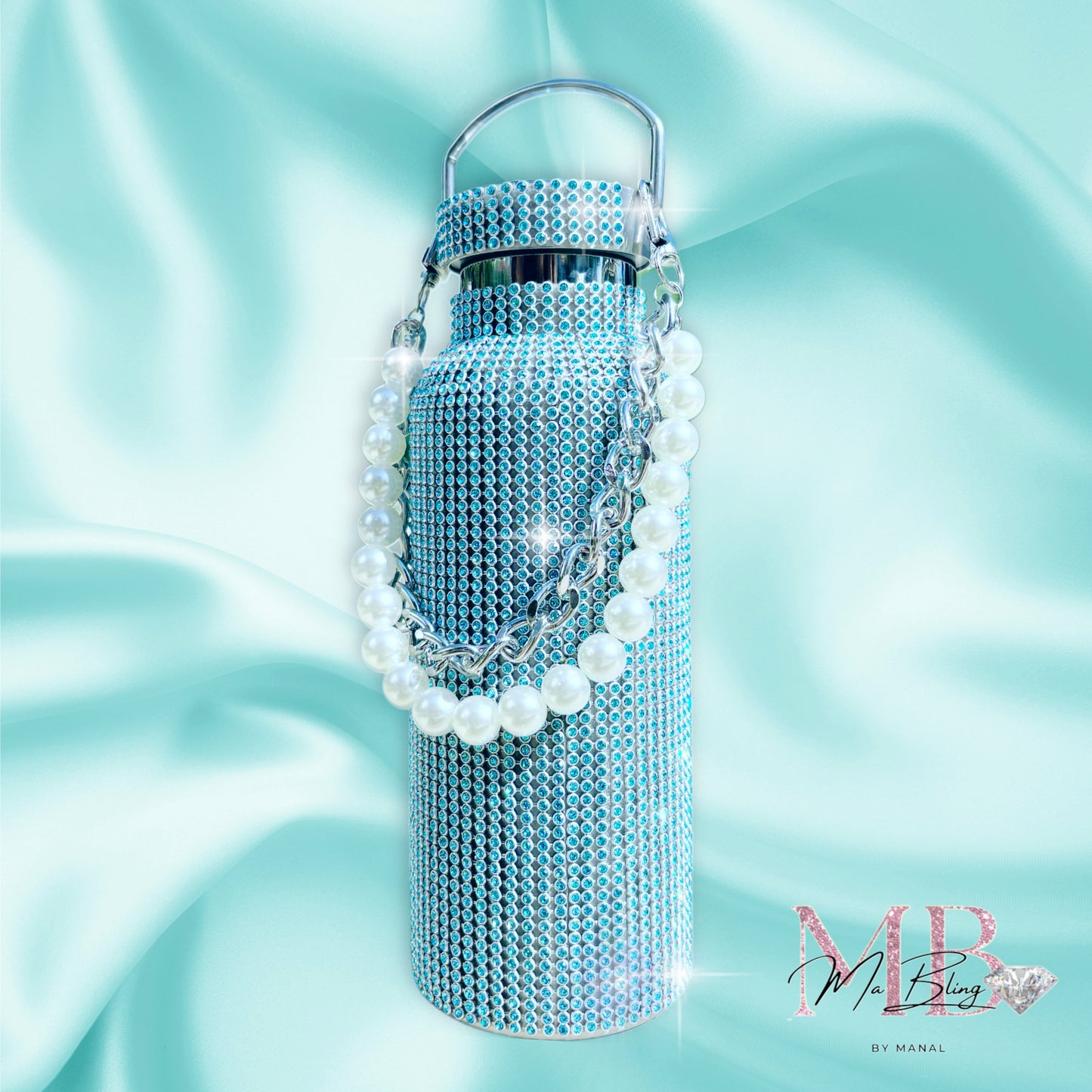 Stainless Steel Diamond Bottle - Royal Blue