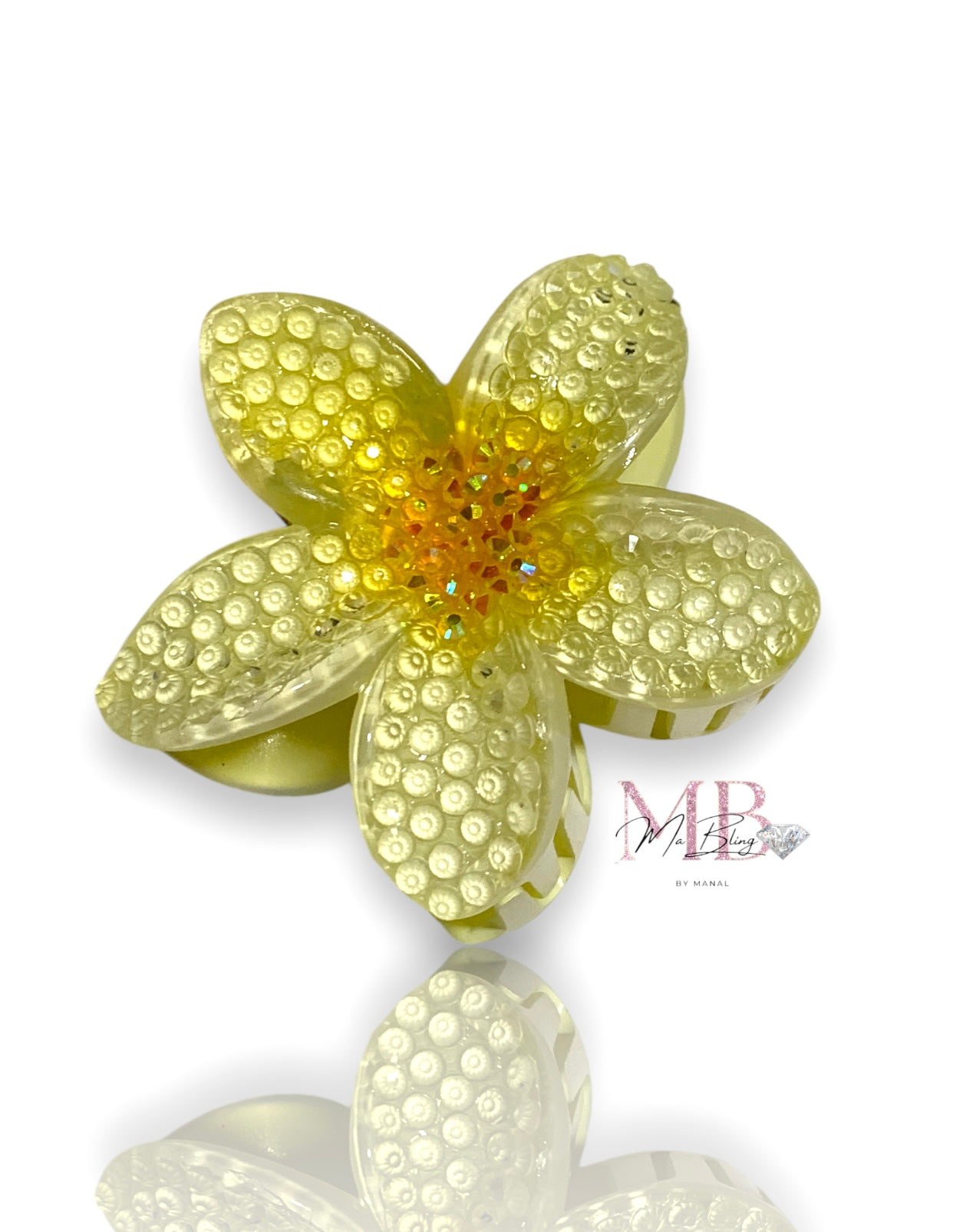 Bright Flower Hair Clip - Yellow