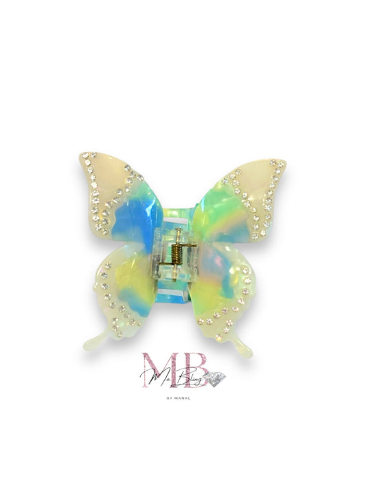 Butterfly hair clip - blueish