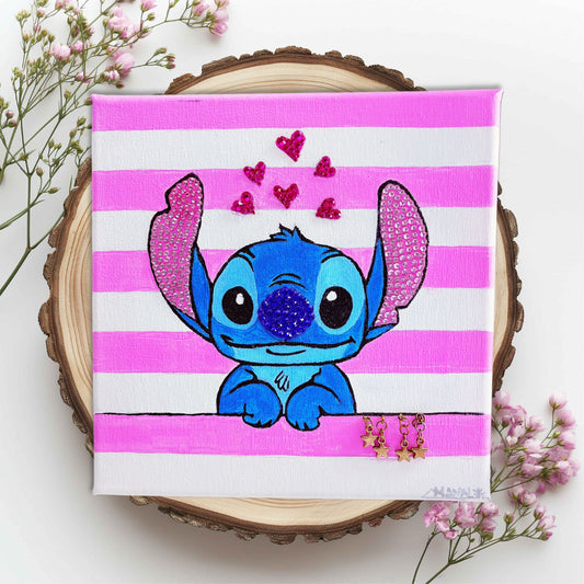 Cuadro Stitch In Love – Arte con Brillos